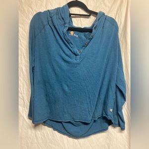 Carhartt long sleeve 1/4 button shirt size XL (16/18)